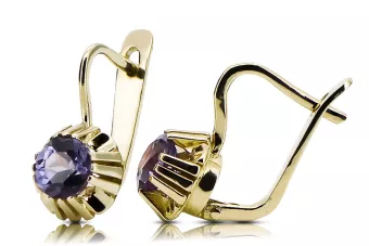  Alexandrit 14k žlté zlato Vintage vec027y